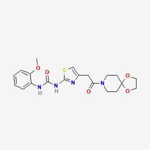 1-(2-Methoxyphenyl)-3-(4-(2-oxo-2-(1,4-dioxa-8-azaspiro[4.5]decan-8-yl)ethyl)thiazol-2-yl)urea