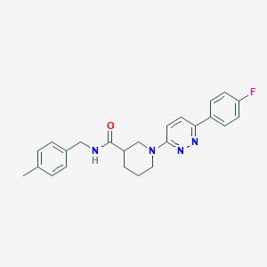 molecular formula C24H25FN4O B11275621 1-(6-(4-fluorophenyl)pyridazin-3-yl)-N-(4-methylbenzyl)piperidine-3-carboxamide 