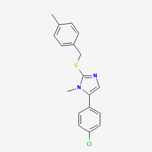 5-(4-chlorophenyl)-1-methyl-2-((4-methylbenzyl)thio)-1H-imidazole