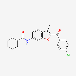 N-[2-(4-chlorobenzoyl)-3-methyl-1-benzofuran-6-yl]cyclohexanecarboxamide