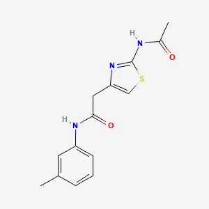 2-(2-acetamidothiazol-4-yl)-N-(m-tolyl)acetamide