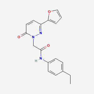 molecular formula C18H17N3O3 B11275662 N-(4-ethylphenyl)-2-(3-(furan-2-yl)-6-oxopyridazin-1(6H)-yl)acetamide 