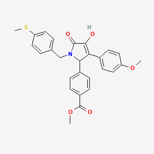 methyl 4-{4-hydroxy-3-(4-methoxyphenyl)-1-[4-(methylsulfanyl)benzyl]-5-oxo-2,5-dihydro-1H-pyrrol-2-yl}benzoate