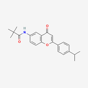 N-(2-(4-isopropylphenyl)-4-oxo-4H-chromen-6-yl)pivalamide