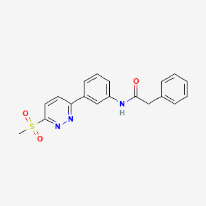 N-(3-(6-(methylsulfonyl)pyridazin-3-yl)phenyl)-2-phenylacetamide