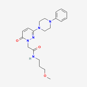 molecular formula C20H27N5O3 B11275740 N-(3-methoxypropyl)-2-[6-oxo-3-(4-phenylpiperazin-1-yl)pyridazin-1(6H)-yl]acetamide 