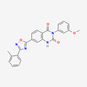 3-(3-methoxyphenyl)-7-[3-(2-methylphenyl)-1,2,4-oxadiazol-5-yl]quinazoline-2,4(1H,3H)-dione