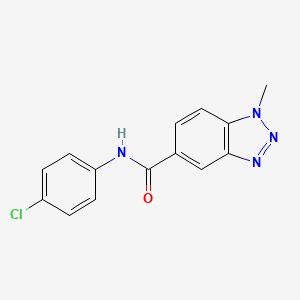 molecular formula C14H11ClN4O B11275871 N-(4-chlorophenyl)-1-methyl-1H-benzotriazole-5-carboxamide 