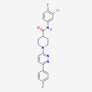 molecular formula C22H19ClF2N4O B11275883 N-(3-chloro-4-fluorophenyl)-1-[6-(4-fluorophenyl)pyridazin-3-yl]piperidine-4-carboxamide 