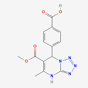 4-[6-(Methoxycarbonyl)-5-methyl-4,7-dihydrotetrazolo[1,5-a]pyrimidin-7-yl]benzoic acid