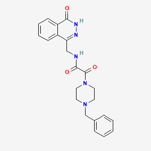 2-(4-benzylpiperazin-1-yl)-2-oxo-N-((4-oxo-3,4-dihydrophthalazin-1-yl)methyl)acetamide