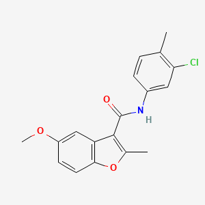 molecular formula C18H16ClNO3 B11276007 N-(3-chloro-4-methylphenyl)-5-methoxy-2-methyl-1-benzofuran-3-carboxamide 