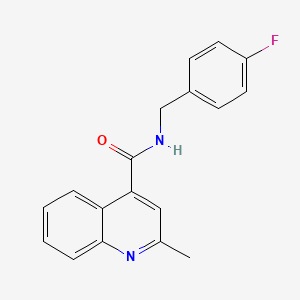 N-[(4-fluorophenyl)methyl]-2-methylquinoline-4-carboxamide