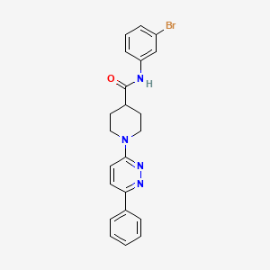 molecular formula C22H21BrN4O B11276040 N-(3-bromophenyl)-1-(6-phenylpyridazin-3-yl)piperidine-4-carboxamide 