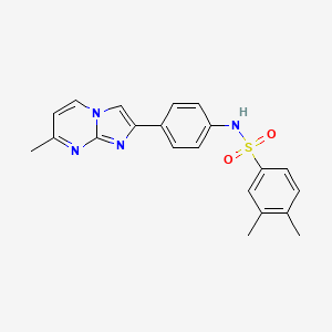 3,4-dimethyl-N-(4-(7-methylimidazo[1,2-a]pyrimidin-2-yl)phenyl)benzenesulfonamide