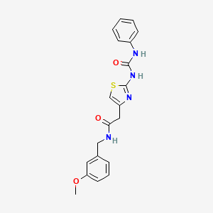 N-(3-methoxybenzyl)-2-(2-(3-phenylureido)thiazol-4-yl)acetamide