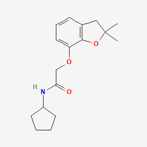 N-cyclopentyl-2-((2,2-dimethyl-2,3-dihydrobenzofuran-7-yl)oxy)acetamide