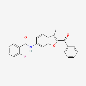 N-(2-benzoyl-3-methyl-1-benzofuran-6-yl)-2-fluorobenzamide