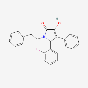 5-(2-fluorophenyl)-3-hydroxy-4-phenyl-1-(2-phenylethyl)-1,5-dihydro-2H-pyrrol-2-one