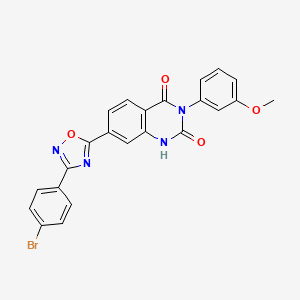 7-(3-(4-bromophenyl)-1,2,4-oxadiazol-5-yl)-3-(3-methoxyphenyl)quinazoline-2,4(1H,3H)-dione