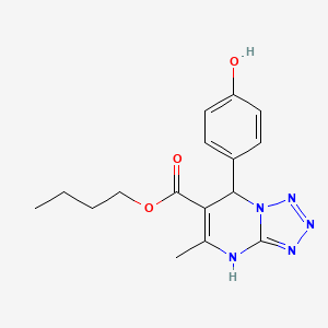 Butyl 7-(4-hydroxyphenyl)-5-methyl-4,7-dihydrotetrazolo[1,5-a]pyrimidine-6-carboxylate