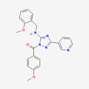 {5-[(2-methoxybenzyl)amino]-3-(pyridin-3-yl)-1H-1,2,4-triazol-1-yl}(4-methoxyphenyl)methanone