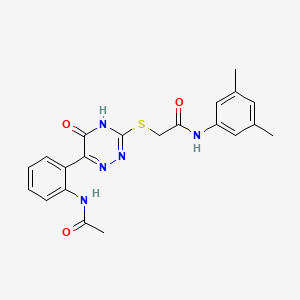 N-(3,5-Dimethylphenyl)-2-{[6-(2-acetamidophenyl)-5-oxo-4,5-dihydro-1,2,4-triazin-3-YL]sulfanyl}acetamide