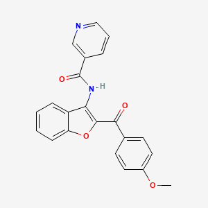 N-{2-[(4-methoxyphenyl)carbonyl]-1-benzofuran-3-yl}pyridine-3-carboxamide