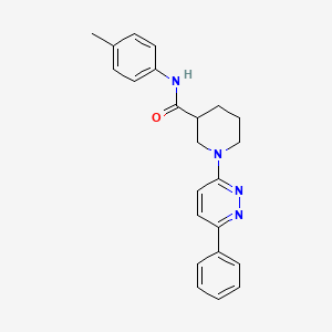 molecular formula C23H24N4O B11276228 N-(4-methylphenyl)-1-(6-phenylpyridazin-3-yl)piperidine-3-carboxamide 