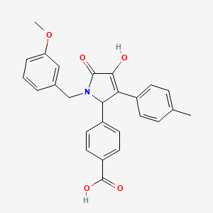 4-[4-hydroxy-1-(3-methoxybenzyl)-3-(4-methylphenyl)-5-oxo-2,5-dihydro-1H-pyrrol-2-yl]benzoic acid