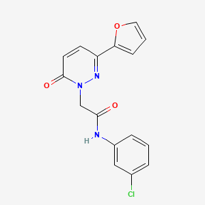 molecular formula C16H12ClN3O3 B11276334 N-(3-chlorophenyl)-2-(3-(furan-2-yl)-6-oxopyridazin-1(6H)-yl)acetamide 