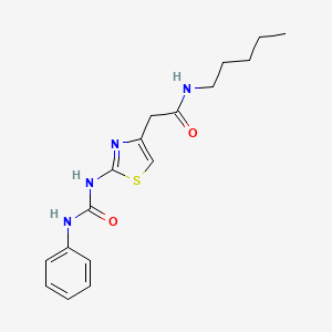 N-pentyl-2-(2-(3-phenylureido)thiazol-4-yl)acetamide