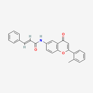 (2E)-N-[2-(2-methylphenyl)-4-oxo-4H-chromen-6-yl]-3-phenylprop-2-enamide