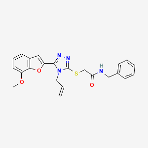 N-benzyl-2-{[5-(7-methoxy-1-benzofuran-2-yl)-4-(prop-2-en-1-yl)-4H-1,2,4-triazol-3-yl]sulfanyl}acetamide