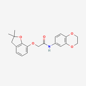 N-(2,3-dihydrobenzo[b][1,4]dioxin-6-yl)-2-((2,2-dimethyl-2,3-dihydrobenzofuran-7-yl)oxy)acetamide