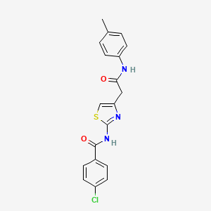 4-chloro-N-(4-{[(4-methylphenyl)carbamoyl]methyl}-1,3-thiazol-2-yl)benzamide