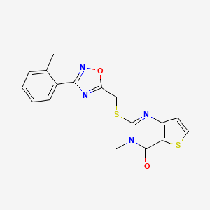 3-methyl-2-({[3-(2-methylphenyl)-1,2,4-oxadiazol-5-yl]methyl}sulfanyl)-3H,4H-thieno[3,2-d]pyrimidin-4-one