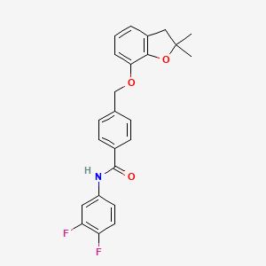 N-(3,4-difluorophenyl)-4-(((2,2-dimethyl-2,3-dihydrobenzofuran-7-yl)oxy)methyl)benzamide