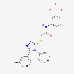 2-{[5-(3-methylphenyl)-4-phenyl-4H-1,2,4-triazol-3-yl]sulfanyl}-N-[3-(trifluoromethyl)phenyl]acetamide