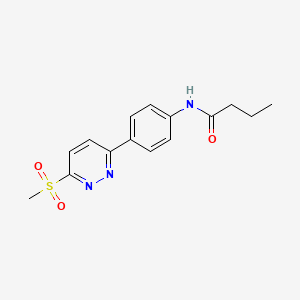 N-(4-(6-(methylsulfonyl)pyridazin-3-yl)phenyl)butyramide