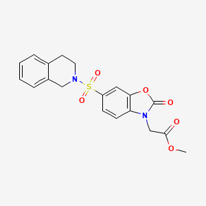 methyl [6-(3,4-dihydroisoquinolin-2(1H)-ylsulfonyl)-2-oxo-1,3-benzoxazol-3(2H)-yl]acetate