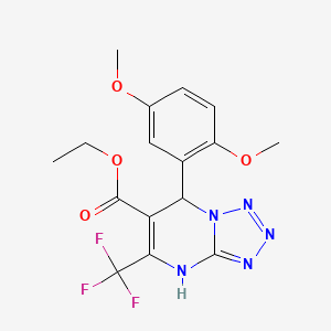 Ethyl 7-(2,5-dimethoxyphenyl)-5-(trifluoromethyl)-4,7-dihydrotetrazolo[1,5-a]pyrimidine-6-carboxylate