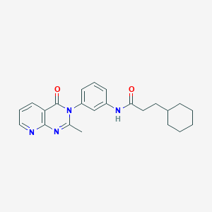 3-cyclohexyl-N-(3-(2-methyl-4-oxopyrido[2,3-d]pyrimidin-3(4H)-yl)phenyl)propanamide