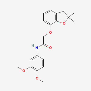 N-(3,4-dimethoxyphenyl)-2-((2,2-dimethyl-2,3-dihydrobenzofuran-7-yl)oxy)acetamide