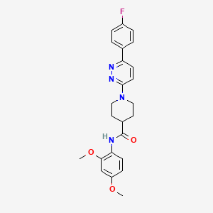 molecular formula C24H25FN4O3 B11276504 N-(2,4-dimethoxyphenyl)-1-[6-(4-fluorophenyl)pyridazin-3-yl]piperidine-4-carboxamide 