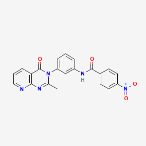 N-(3-(2-methyl-4-oxopyrido[2,3-d]pyrimidin-3(4H)-yl)phenyl)-4-nitrobenzamide