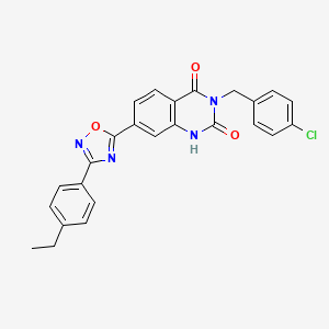 3-(4-chlorobenzyl)-7-(3-(4-ethylphenyl)-1,2,4-oxadiazol-5-yl)quinazoline-2,4(1H,3H)-dione