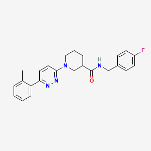 molecular formula C24H25FN4O B11276606 N-(4-fluorobenzyl)-1-(6-(o-tolyl)pyridazin-3-yl)piperidine-3-carboxamide 