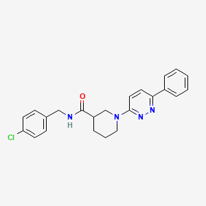 molecular formula C23H23ClN4O B11276611 N-(4-chlorobenzyl)-1-(6-phenylpyridazin-3-yl)piperidine-3-carboxamide 