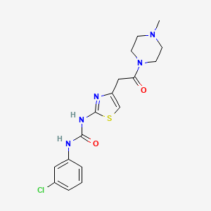 1-(3-Chlorophenyl)-3-(4-(2-(4-methylpiperazin-1-yl)-2-oxoethyl)thiazol-2-yl)urea